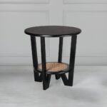 Wooden Unique Cane Side Table - Image 2