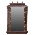 Wooden Handmade Back Mirror Temple - Image 5