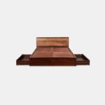 Wooden Artistic Brown Nomad Mango Wood Box With Storage - Image 6
