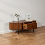 Wooden Artistic Coffee Table With Drawer - Image 2