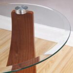 Wooden Artistic Round Mirror Coffee Table - Image 2