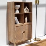 Indian Rattan Door Display Cabinet - Image 6
