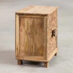 Handcarved Bedside Table with Drawers - Image 2