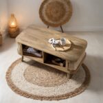 Handcrafted Wooden Solid Coffee Table - Image 2