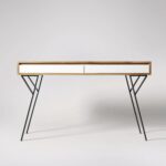 Wooden & Metal 2 Drawer Console Table - Image 4