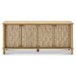 Wooden Solid Wood 2 Door Sideboard for Jhuta Design - Image 2