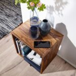 Wooden Handcrafted Unique U End Table - Image 2