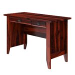 Wooden Artistic Solid Mango Wood 2 Drawer Study Desk - Image 7