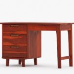 Wooden Artistic Solid Mango Wood 3 Drawer Study Desk - Image 6