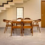 Handcrafted Solid Sheesham Wood Dining Table & Set - Image 2
