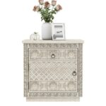 Handcrafted Curved Bedside Table - Image 2