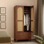 Handmade Wooden Bookshelf with Storage Cabinet, Solid Wood Bookcase Organizer, Modern Storage Shelf for Living Room Bedroom Office - Image 2