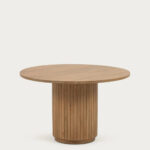 Handcrafted Solid Round Mango Wood Dining Table - Image 2