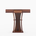 Handcrafted Wooden Artistic Natural Finish Console Table - Image 2
