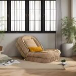 Wooden Artistic Floor Sofa Bed - Image 4