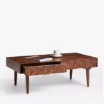Handcrafted Wooden Hand Carving Coffee Table Furniture - Image 2