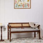 Wooden 2 Seater Cane Sofa - Image 2