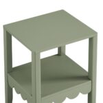 Henley Scalloped Edge Side Table, Sage Green - Image 7