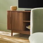 Modern Reeded TV Stand with Open Storage - Image 3