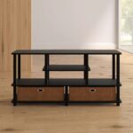 Modern Reeded TV Stand with Open Storage - Image 3