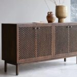Wooden 2-Door Storage Sideboard with Curved Furniture - Image 3