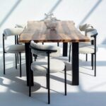 Isabella Rose Wood Top Dining Table - Image 2