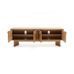 Wooden TV Unit with 2 Drawer - Image 4