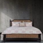 Handcrafted Wooden Cane Bed Furniture - Image 2