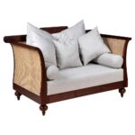Handcrafted Cane Mango Wooden Sofa Chair - Image 4