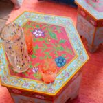 Hand Painted Mango Wood End Table - Image 5