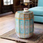 Hand Painted Mango Wood End Table - Image 4