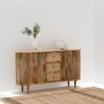 Patrice Rattan Wood Sideboard