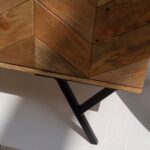 Wooden Sideboard with Stripes - Image 3