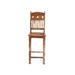 Handmade Wooden Mango Wooden Regal Bar Chair - Image 2