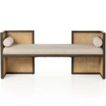 Wooden Artistic Seater Sofa with Cane Design – Living Room Sofa - Image 3