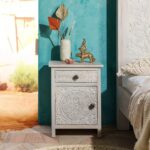 Hand Carved Bedside Table