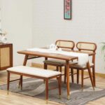 Modern Rattan Cane Dining Table - Image 2