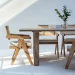 Arura Wood Rectangular Dining Table with Hollow Legs - Image 4