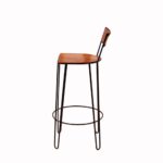 Iron Handmade Long Heighted Wooden Bar Chair - Image 4