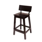 Handmade Black Long Heighted Wooden Bar Chair - Image 2
