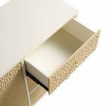 Chantilly Chip Carved 2-Door 3-Drawer Sideboard, Sand Beige & Ivory - Image 9
