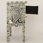 Antique Inlay Bedside Table Furniture - Image 3
