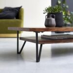Handcrafted Shape Solid Wood Coffee Table - Image 6