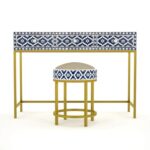 Inlay Console Table With 3 Drawer Furniture - Image 4