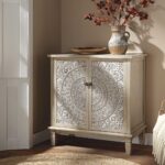 Whitewashed Carved Small Sideboard - Image 2