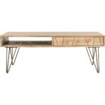 Wooden Handcrafted Mango Wood Coffee Table Furniture - Image 3