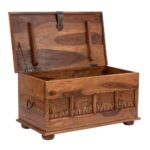 Handcrafted Sheesham Wood Coffee Table - Image 5