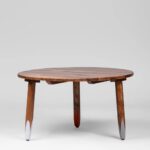 Handcrafted Sheesham Solid  Round Wood Coffee Table - Image 2