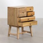 Wooden Functional Mango Wood Bedside Table - Image 3