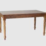 Wooden 6 Seater Dining Set With 6 Chairs - Teak Finish - Image 3